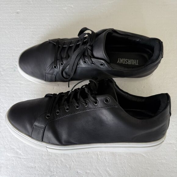Thursday Premier Low Top Men\'s Black White Casual Classic Shoe Sneaker Size 12.5